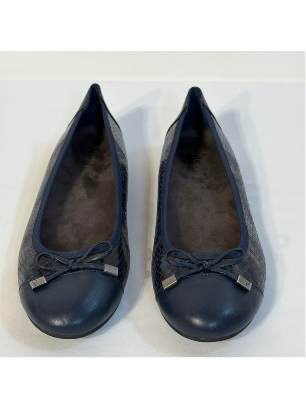 Vionic Spark Minna Navy Black Snake Print Ballet Flats Women’s Size 8 Orthotic - Picture 4 of 14